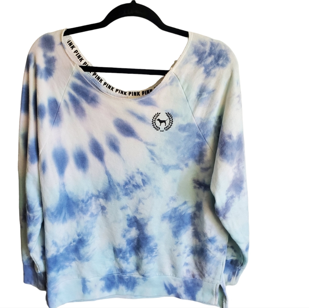 Tie- Dye PINK victoria secret sweather